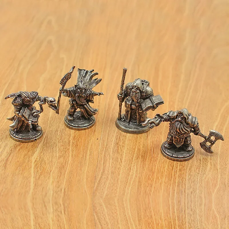 النحاس قزم ماج الجندي تمثال الجدول لعبة الشطرنج سيارة الديكور هدية ديكور المنزل التماثيل الزخرفية اكسسوارات المنمنمات #3