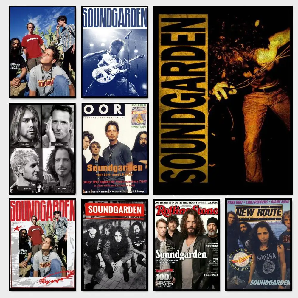 Band Soundgarden Poster Moisture-proof Self-adhesive Decor Living Room Bedroom Party