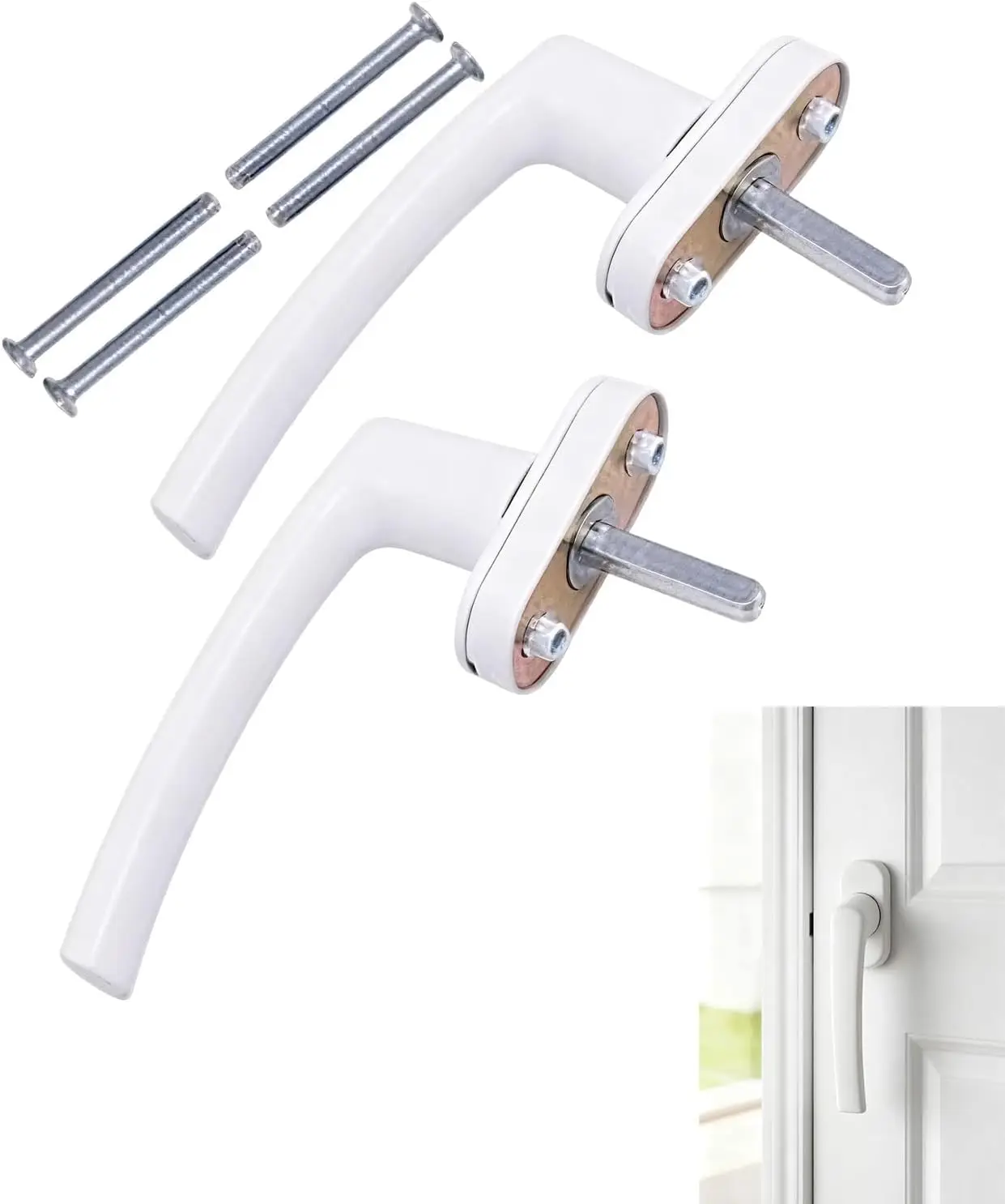 

Window Handle Durable Alloy Plastic Steel & Plastics White Door Window Locks Sliding Window Anti Slip Handle Home Accessories