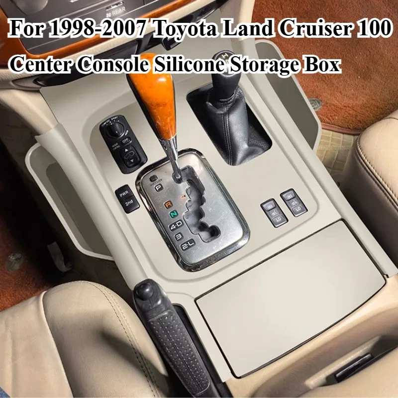 tapis-en-silicone-pour-console-centrale-et-boite-de-rangement-accessoires-d'interieur-pour-toyota-land-cruiser-100-lc100-1998-2007-modification