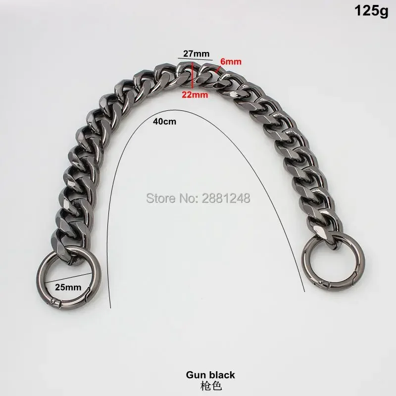 1PC 30-120CM 22MM Rainbow/Rose Gold Thick Aluminum Chain Light Weight Bags Strap Bag Parts Handles Accessory Handbag Straps Bags