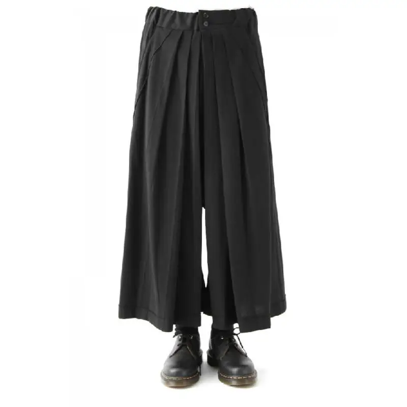 Men's Wide Leg Pants Spring And Autumn New Neutral Minimalist Style Solid Color Personality Super Loose Large Size Casual Pants