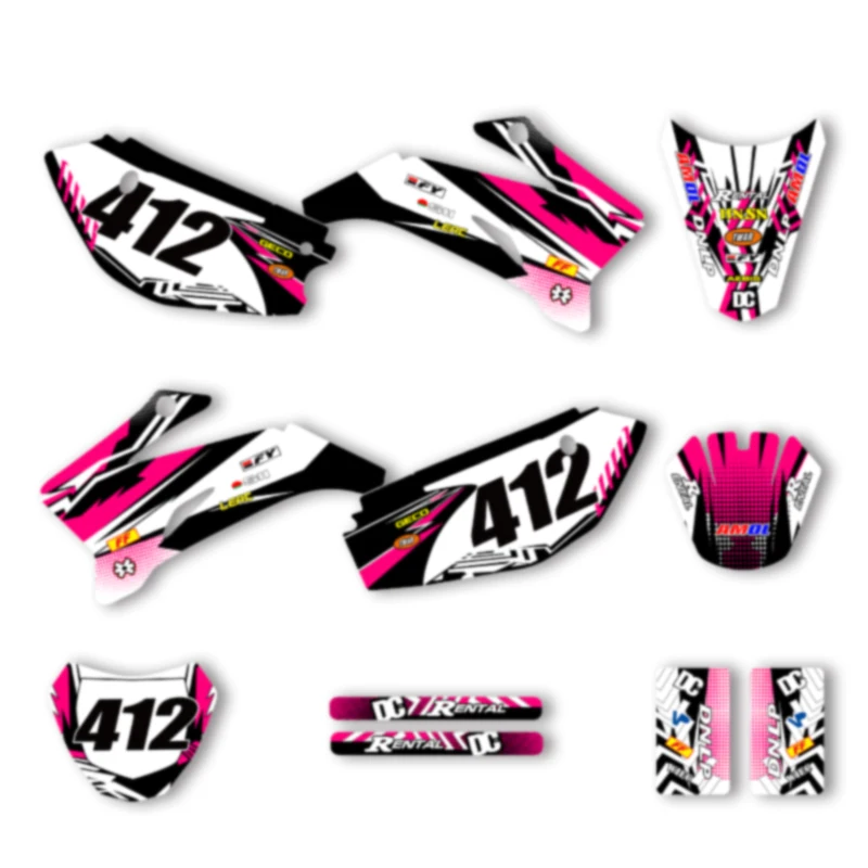 

DSMTECH For Yamaha TTR 110 TTR110 All Years Motorcycle Graphics Background Decals Sticker Fairing Customize Protector 005