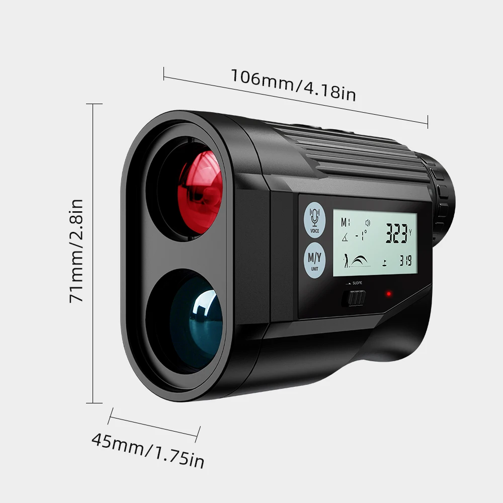 Golf Rangefinder with Slope Switch 1100Yards Laser Range Finder Flag Lock Vibration 6X Magnification for Tournament Legal