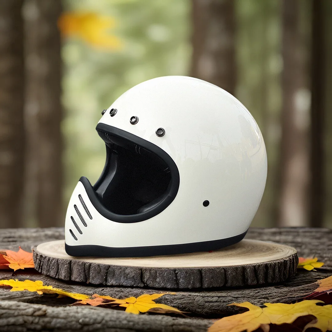 خوذة كلاسيكية عالية القوة من الألياف الزجاجية لكامل الوجه، لدراجات نارية هارلي ديفيدسون وخوذات حماية للدراجات النارية #3