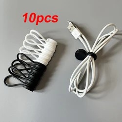 10Pcs Magnetic Cable Ties Silicone Management Ties Magnet Twist Ties Reusable Cord Clips for Bundling Organizing