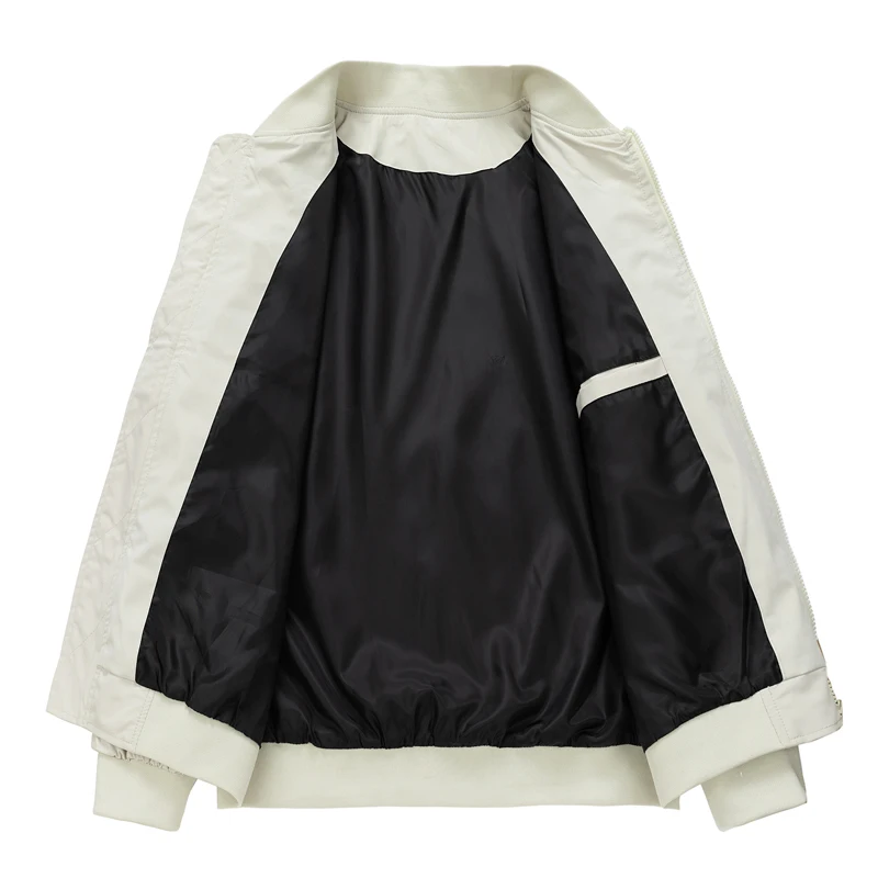 سترة رجالية خفيفة الوزن منفوخة بسحاب سترة واقية كاجوال للربيع والخريف مع جيوب ملابس خروج خارجية