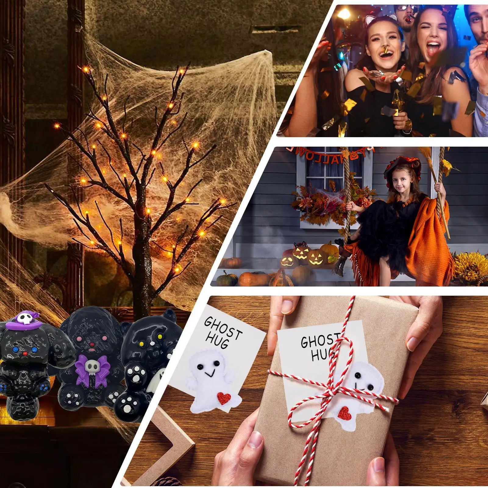 Simulazione Carino Rilassante Animale Spremere Giocattoli Halloween Peluche Anti-Stress Giocattoli di Sollievo per la Ragazza Del Capretto Agitarsi Pizzico Giocattolo Sensoriale