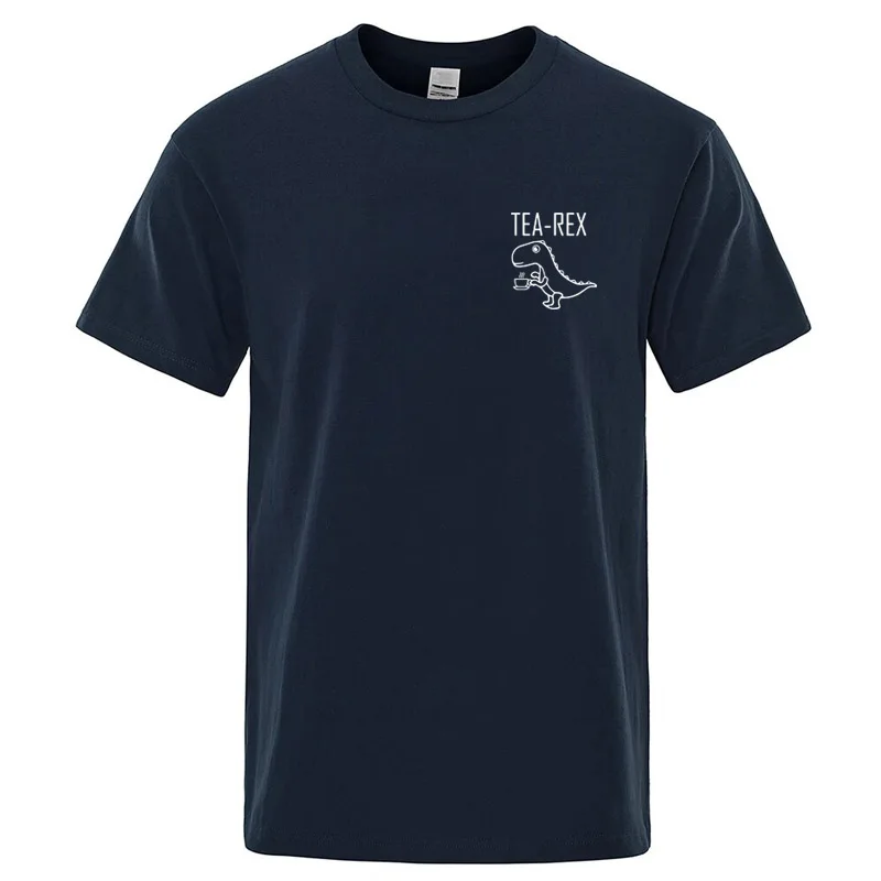 Men's High Quality Cotton Funny Casual Dinosaur Design Printing Summer Cool O-neck for Men T-shirt Male Tees Hip Hop Men Top gallery 1