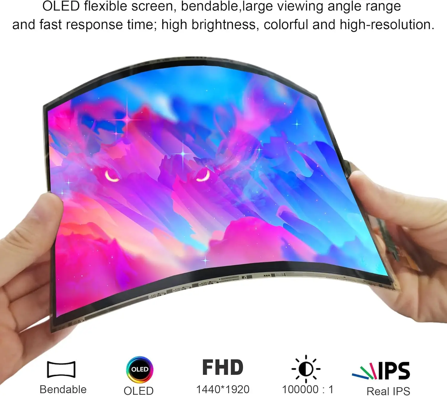 Wisecoco 8 Inch Flexible OLED Display Curved AMOLED 1920x1440 7.8 inch IPS Bendable Screen Soft Ultra Slim MIPI Driver Board
