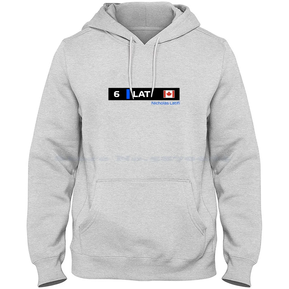 Nicholas Latifi 6 100% Cotton Hoodie Nicholas Latifi 6 Grand Prix Gp Emilia Bahrain Sakhir Abu Dhabi Portuguese Spainish