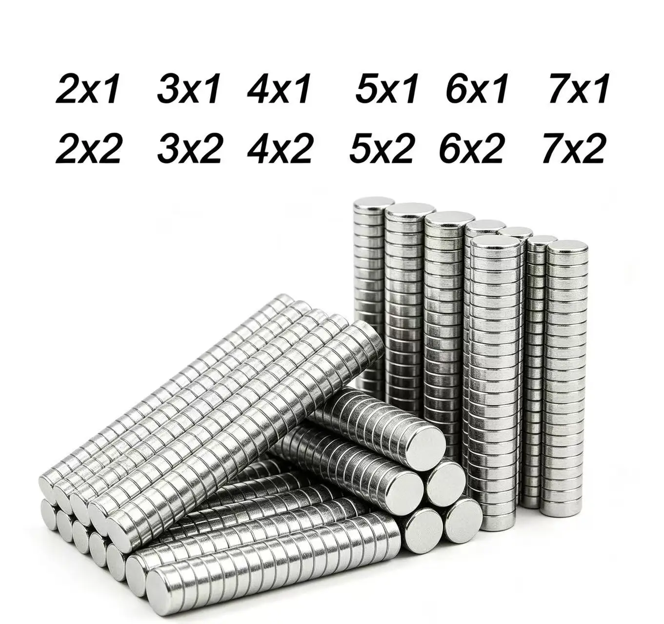 N35 Super Powerful Round Magnet 2x1 2x2 3x2 4x2 5x2 6x2 7x1 7x2mm Permanent Neodymium Magnets Imanes NdfeB Refrigerator Magnet