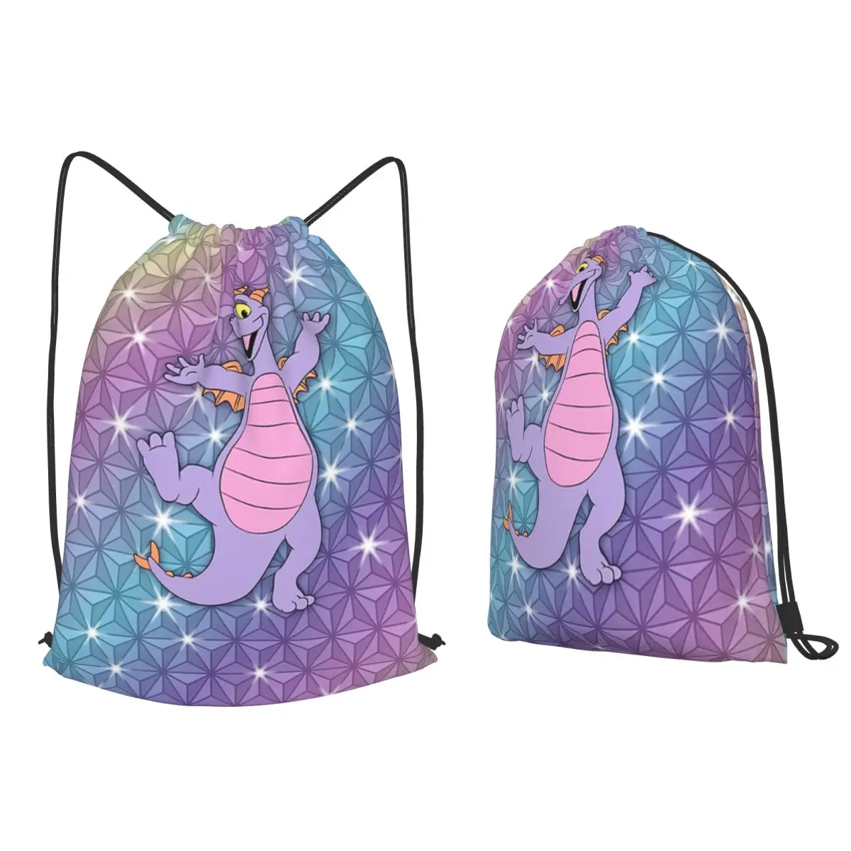 Epcot Figment Beacon Of Magic Backpacks Fashion Drawstring Bags Sundries Bag Book Bags for Man Woman School