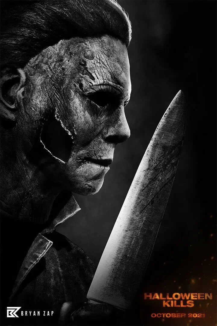 Halloween Myers Kills 2021 Horror Movie ,Art Picture Print Silk Poster ,Home Wall Decor