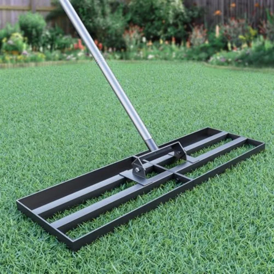 

Lawn Leveling Rake 30"x10" with 78" Adjustable Stainless Steel Extened HandleHeavy-Duty Leveling Tool for Garden Yard and Lands