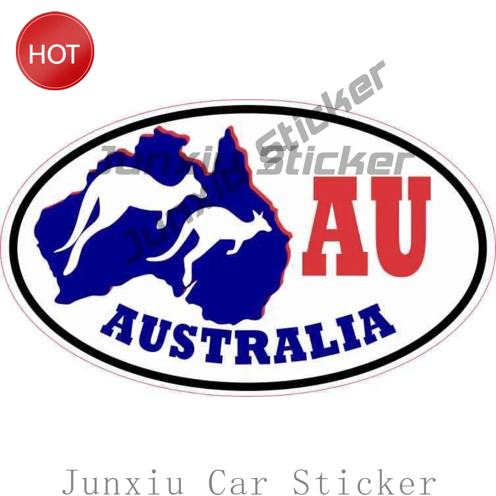 Car Accessories Australia - Ovaler Känguru-Aufkleber für Autos, Australien, aus