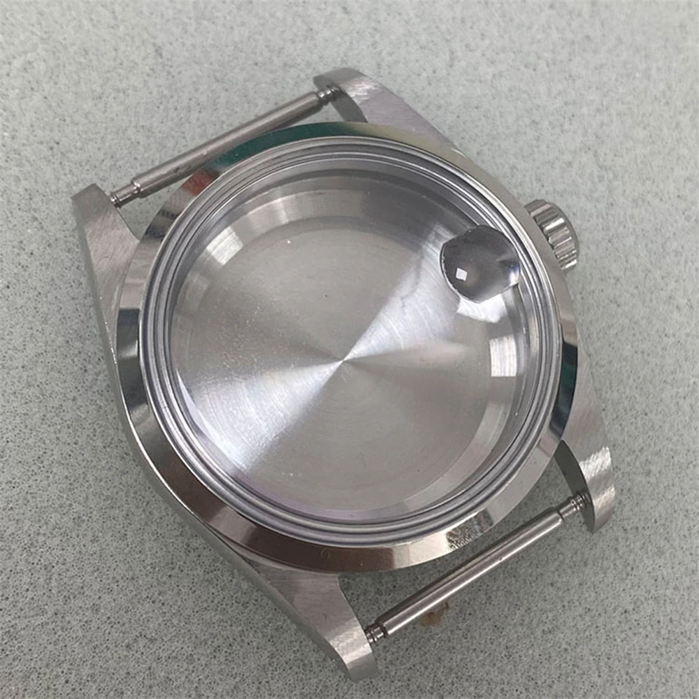 36mm Steel Oyster-type Case Acrylic Crystal Magnifier Screw in Crown Incline Bezel For NH35/ NH36 4R Movt Modify Accessories