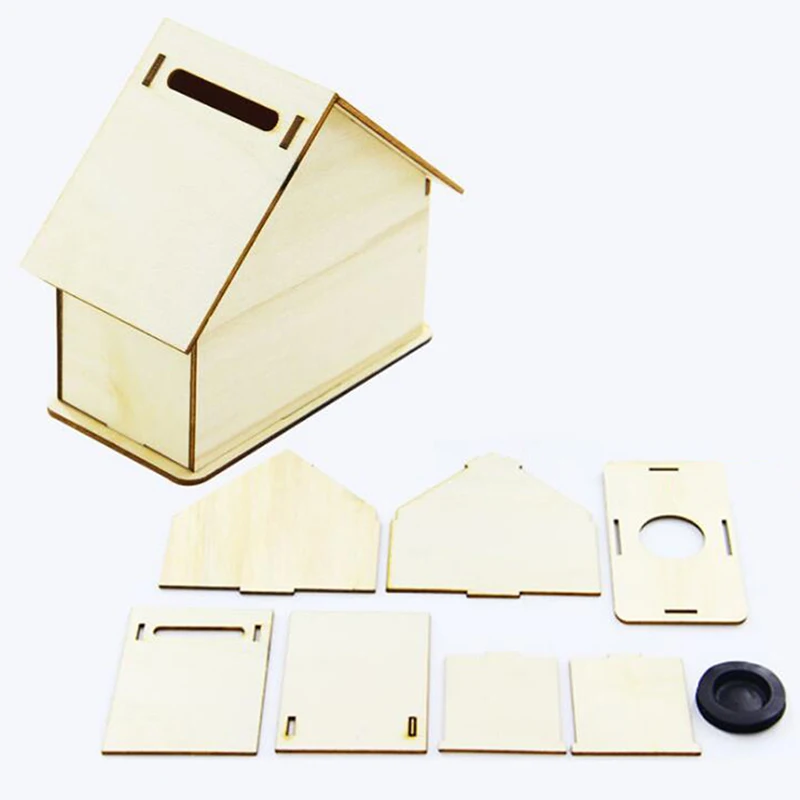 

Креативная деревянная белая копилка «сделай сам», детский дом ручной работы, раскраска, копилка, домашний декор стола