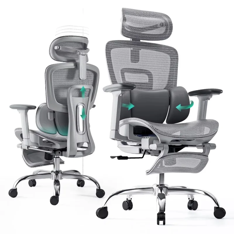 Modern Ergonomic Mesh Office Chair Adjus Headrest Reclining Swivel For Nap Factory Office Use