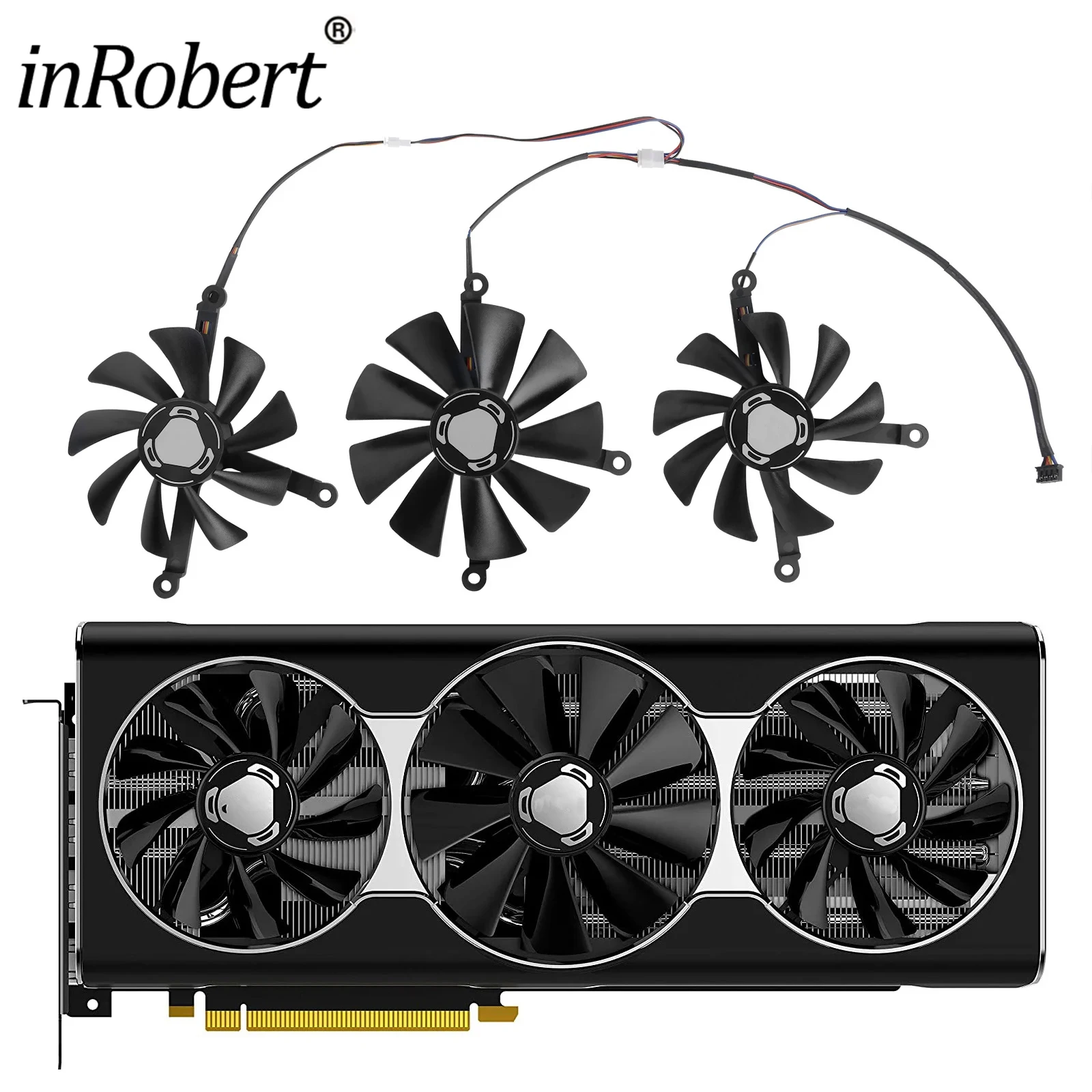 New CF1010U12S Graphics Card Fan for XFX  Radeon RX 5700 XT 8GB THICC III Ultra RX-57XT8TBD8 Cooling Graphics Fan