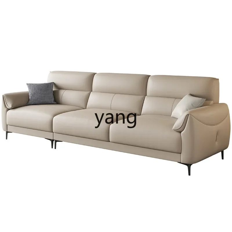 

CX minimalist leather sofa combination modern simple small apartment living room straight row leather sofa