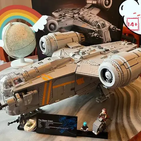 NEW 6187pcs Star Plan FIT UCS Large The Razor Crest Iconic Ship Building Blocks Bricks Model Toys Birthday Christmas Gifts