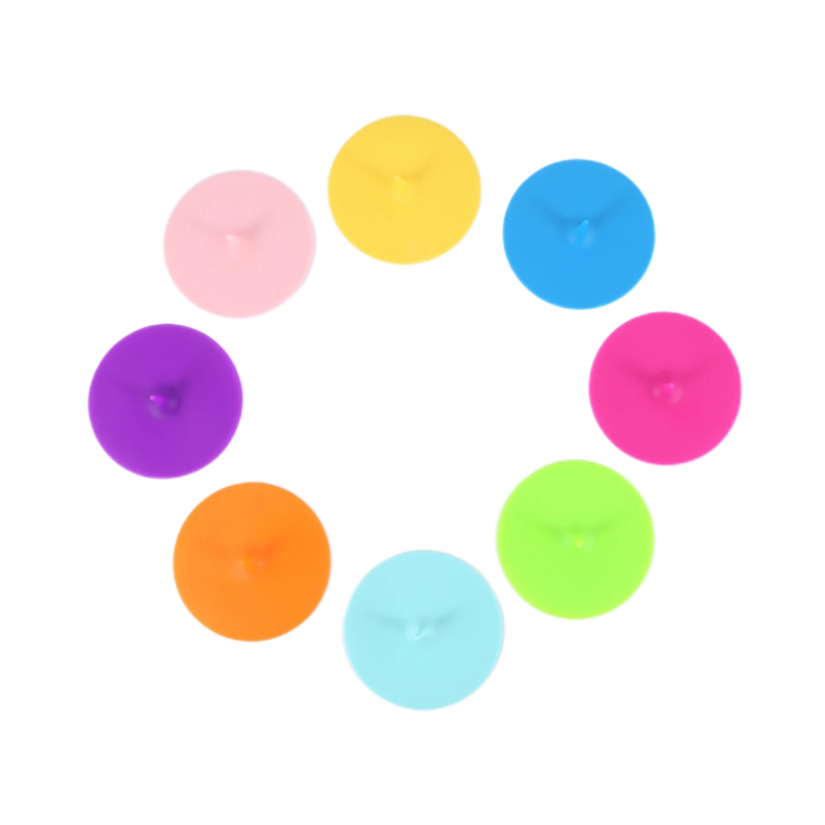 RIRI Silicone Cup Lids Drop Cup Cover 8 Set Anti-Dust Airtight Seal Mug Cover Silicone Drink Bowl Lids Hot Cup Lids