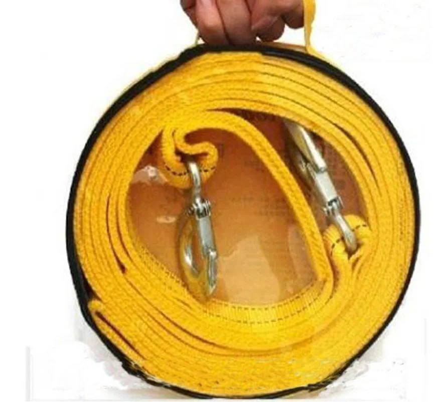 5 Ton 4 Meter Tow Rope For Truck Snatch Strap Off-road Towing Ropes Trailer Winch Cable Belt Car Traction 1pc