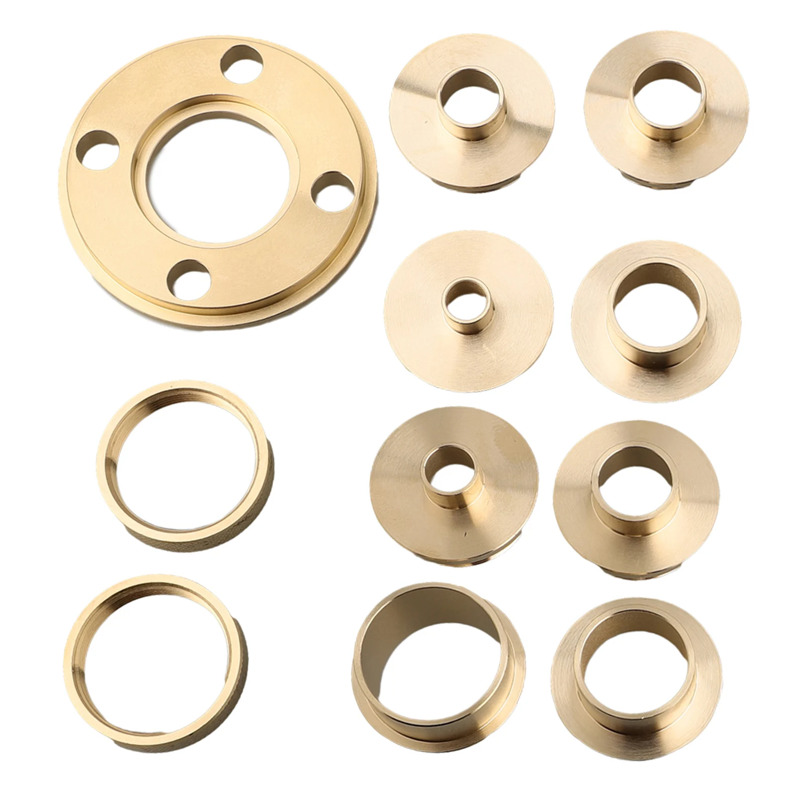 

11PCS Brass Template Router Guides With Lock Nut Adapter Template Guide Bushing For Cleaning Work Hinge Milling Dovetail Work