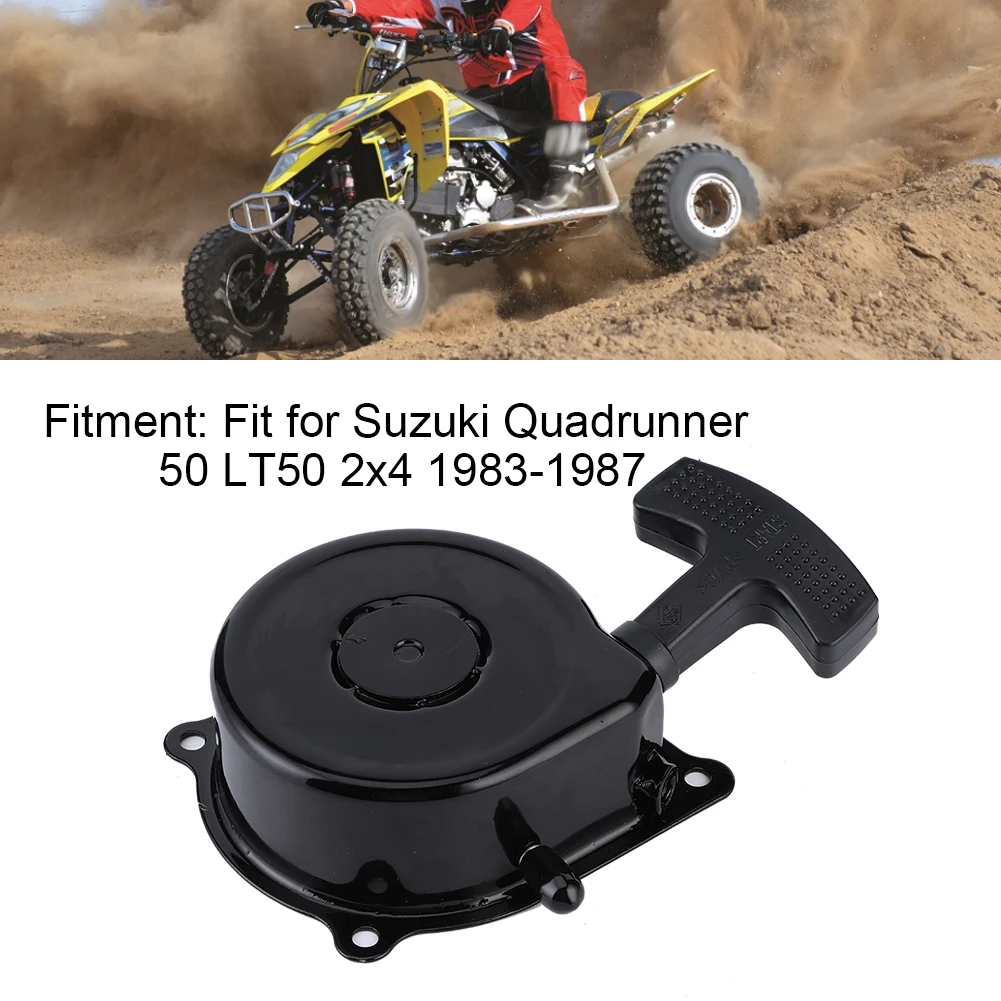 

ATV Pull Start Starter, Pull Start Starter Recoil Assembly Fit for Suzuki Quadrunner 50 LT50 2x4 1983-1987