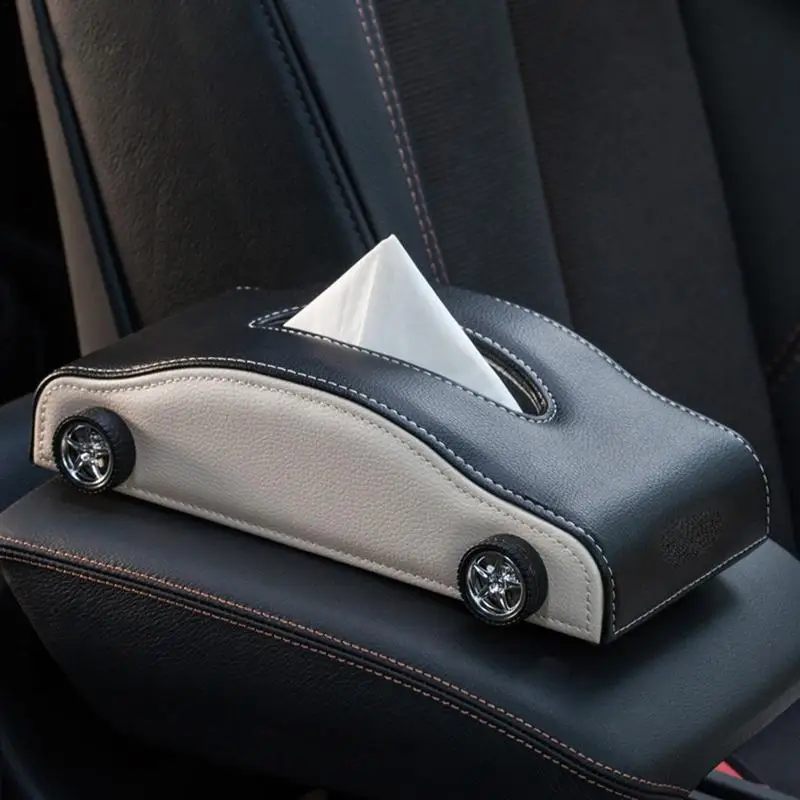 Car Shaped Tissue Box Cover Decorative Tissue Box Holder Anti-moisture Interior Tissue Cover High-Temperature Resistant For Home