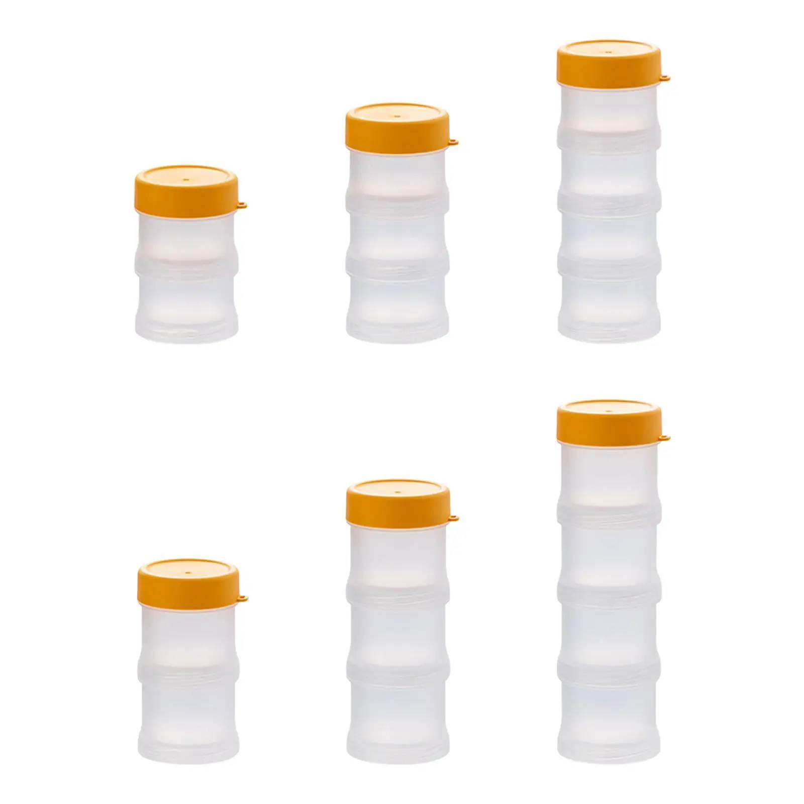 Travel Spice Container Stackable Compact Seasoning Bottle Condiment Bottle Spice Box for Backpack Kitchen BBQ Picnic Camping RV