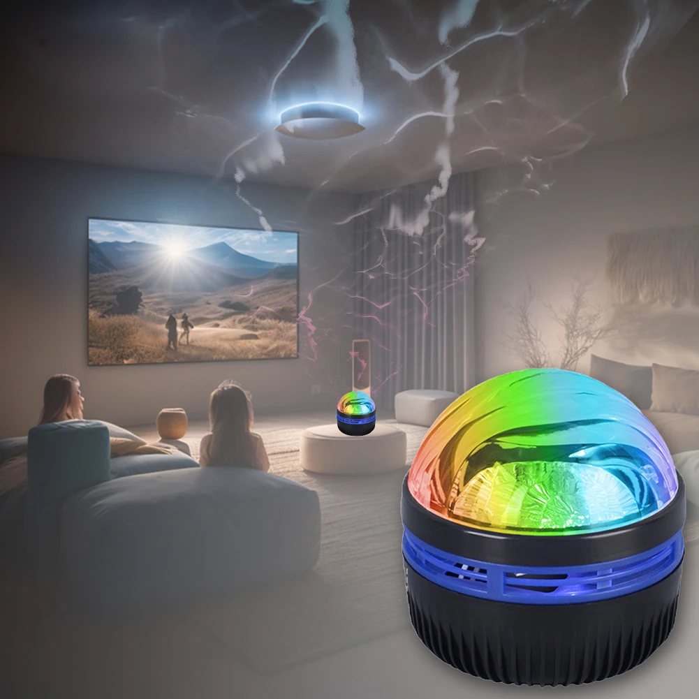 กาแลคซีเหนือแสง RGB รีโมทคอนโทรลสีสันสดใสเครื่องฉายภาพบนท้องฟ้าโปรเจคเตอร์แสงดาวสำหรับห้องเด็กตกแต่งงานปาร์ตี้คริสต์มาส