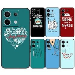 Funny Nurse Doctor Nursing Case for Xiaomi Redmi 13C 12C 10C 10A 9C Note 12 13 10 8 9 11 Pro 12S 10S 11S Phone Cover