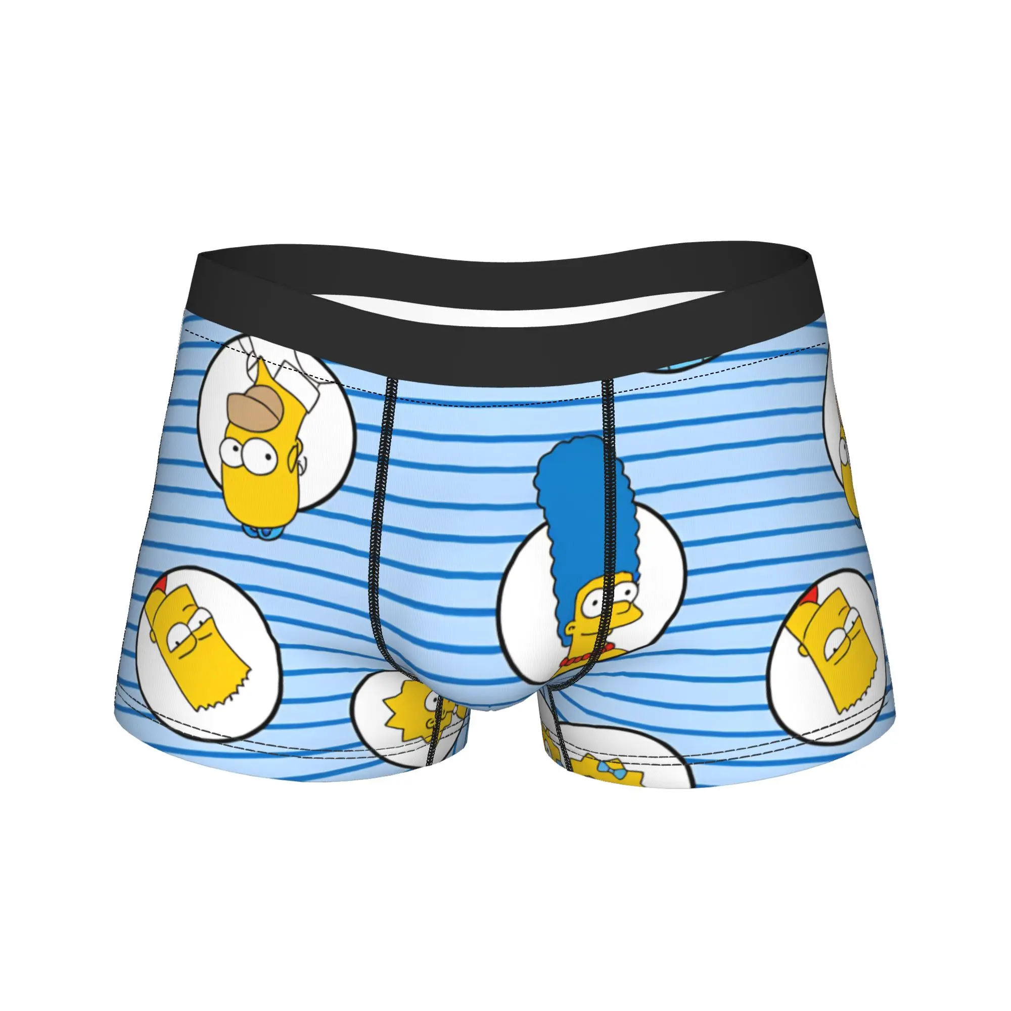 Cute S-Simpsons Characters Pattern Underwear  Customs Boxer Shorts High Quality Man Panties Comfortable Boxer Brief Gift Idea