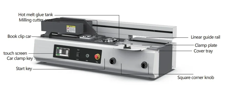 Recommended Binding Machine A4 Automatic Working Space-saving and Easy to Use in Office Desktop Book Binder B40F Tool