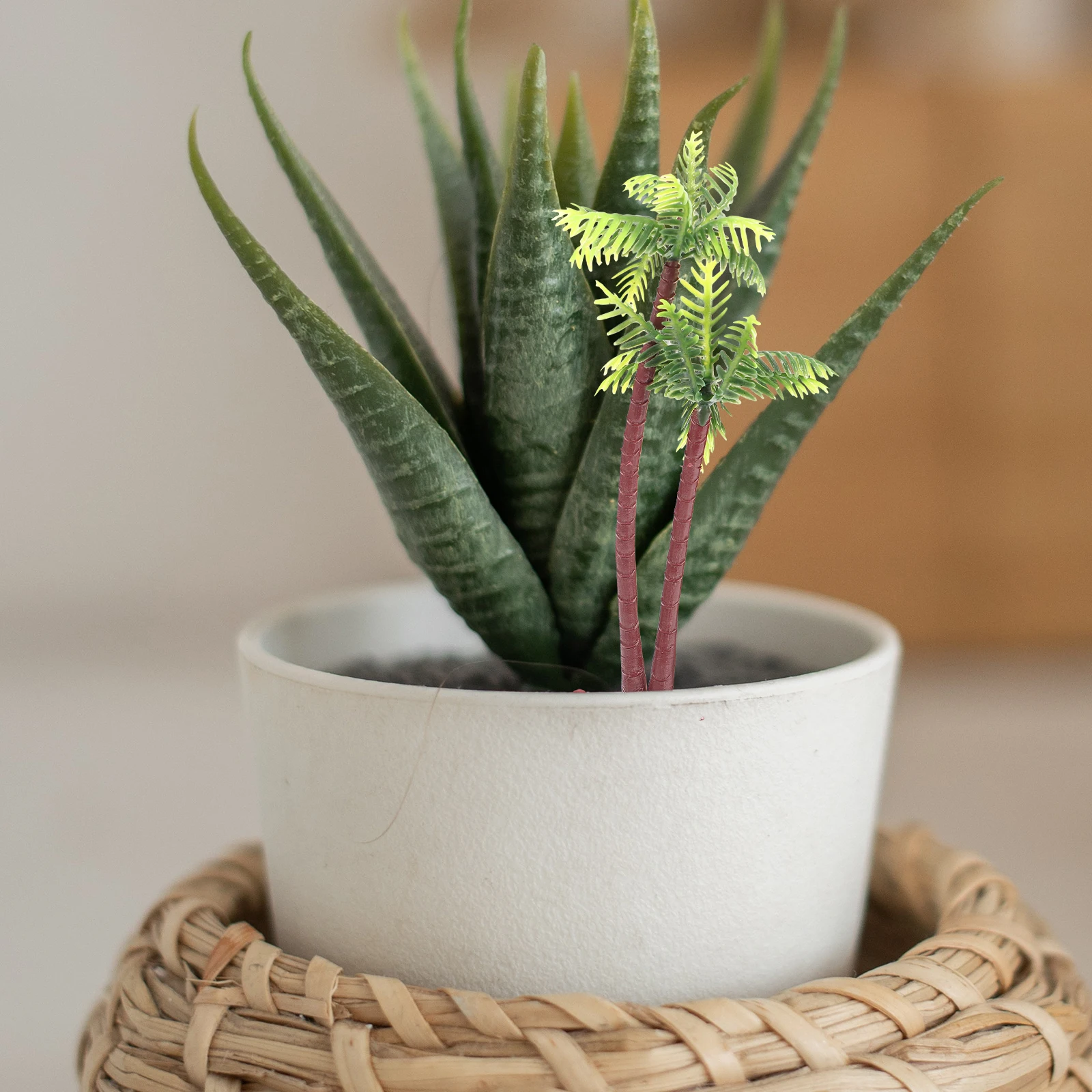 

5pcs Simulated Coconut Tree Decoration Artificial Plants Indoor Miniature Palm Waterproof Plastic Micro Landscape Diy