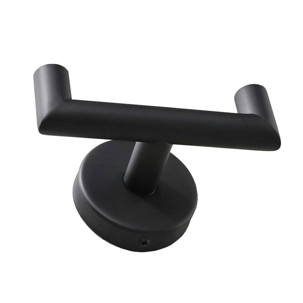 

Stylish Stainless Steel Toilet Paper Holder with Robe Hook Wall Mounted Storage Solution for Towels Easy Installation