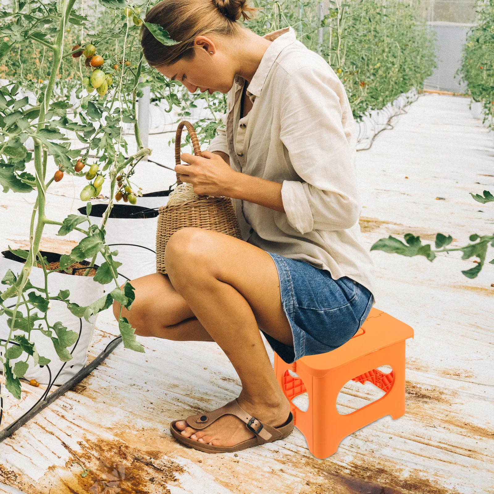 

Foldable Kids Step Stool Lightweight Small Folding Chair Portable Collapsible Stool for Outdoor Camping Fishing Kitchen Bathroom