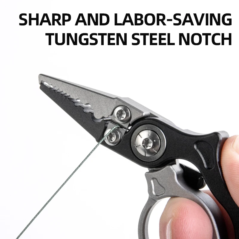 سبائك الألومنيوم كماشة الصيد إغراء صغير كماشة خطاف الصيد ومضفر خيط صنارة الصيد أداة إزالة سبليت حلقة كماشة الصيد Multitool