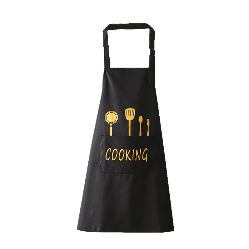 Apron for Home Kitchen Waterproof and Oil-Proof Adult Male and Female Couple Style Cooking Work Clothes Light and Thin