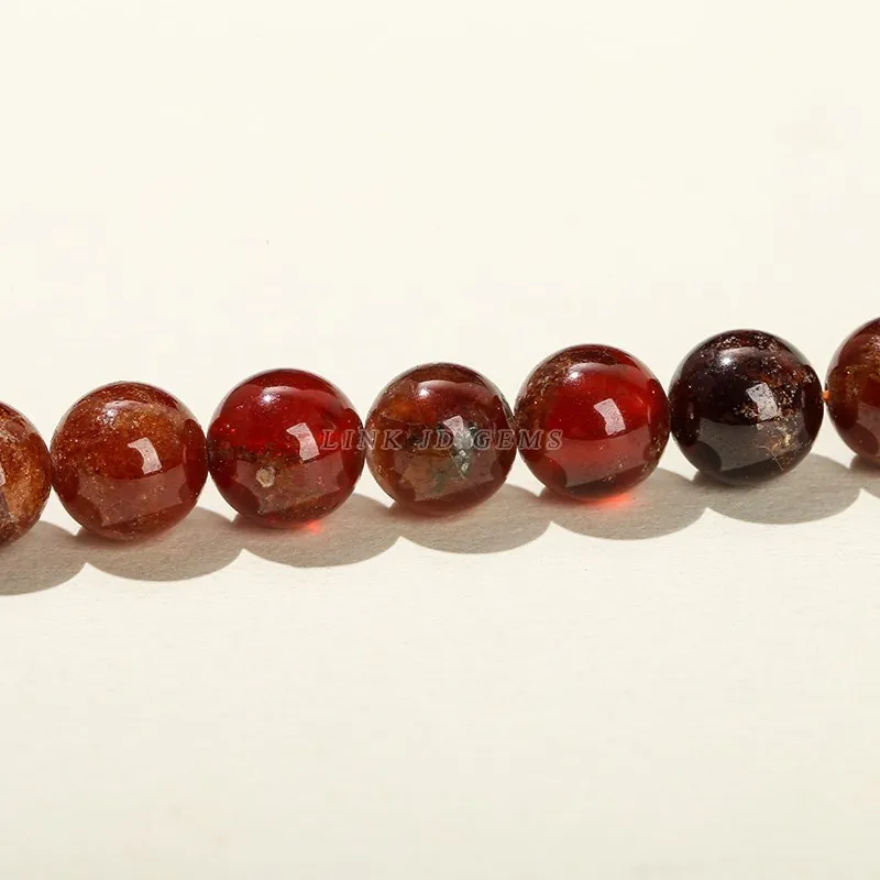 Natural Stone Orange Garnet Bead Round Gemstone 6 8 10mm Pick Size For Jewelry Making Diy Bracelet Necklace Accessory 15