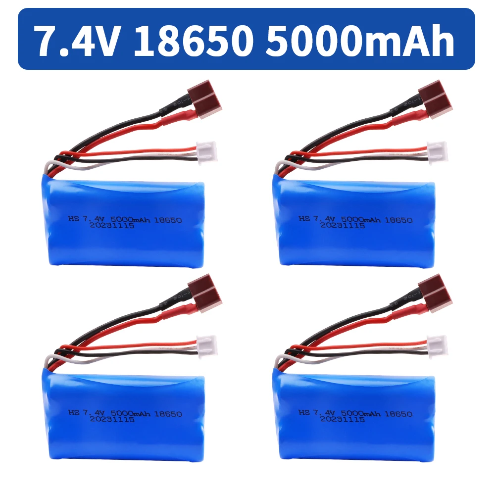 7.4V 5000mAh 18650 Li-ion battery with charger for SCY-16201PRO SCY-16101PRO SCY-16102PRO SCY-16103PRO 1/16 R/C cars truck parts