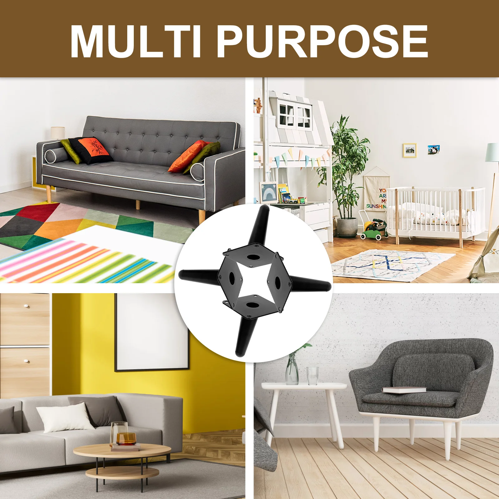 

4pcs Metal niture Legs Oblique Cone Sofa Feet Cabinet Legs Black Durable Replacement Parts For Couch Dresser Table Modern