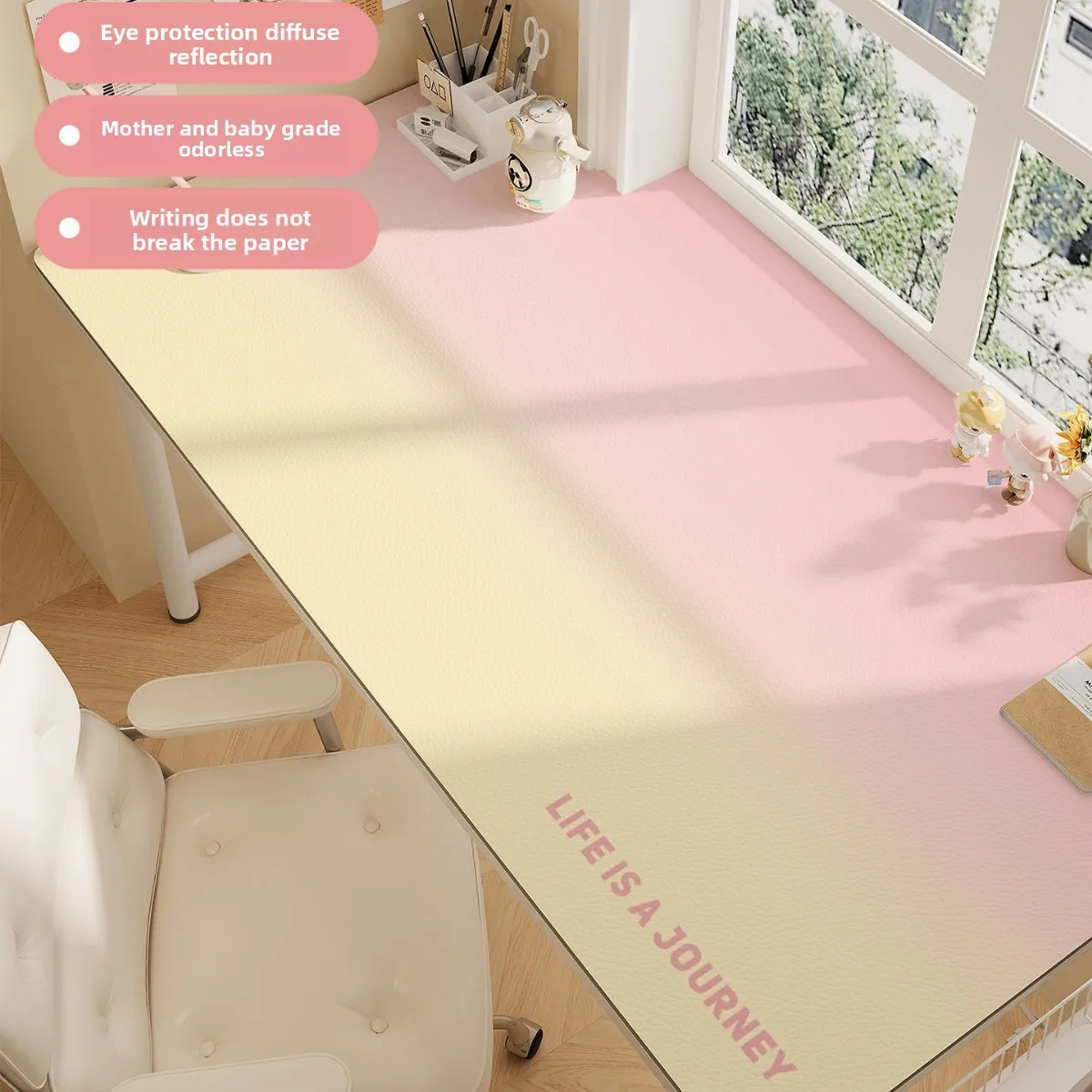Dopamine themed desk mat waterproof table cover for studying writing eye caring desktop pad for students computer office daily u