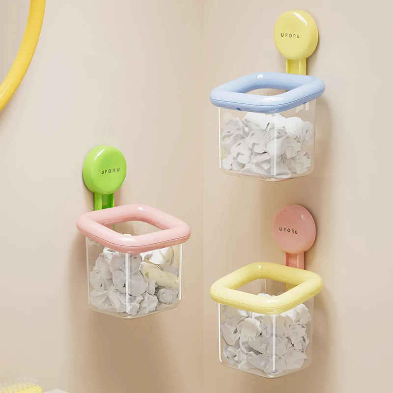 UFORU Wandmontierte Aufbewahrungsbox, Multifunktionales Badezimmerzubehör, Toilettenpapierhalter & Badezimmer-Organizer