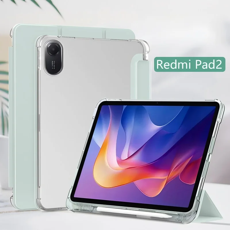 With Pencil Holder Case For Redmi Pad 2 Pro 12.1 SE 11 8.7 Flip
