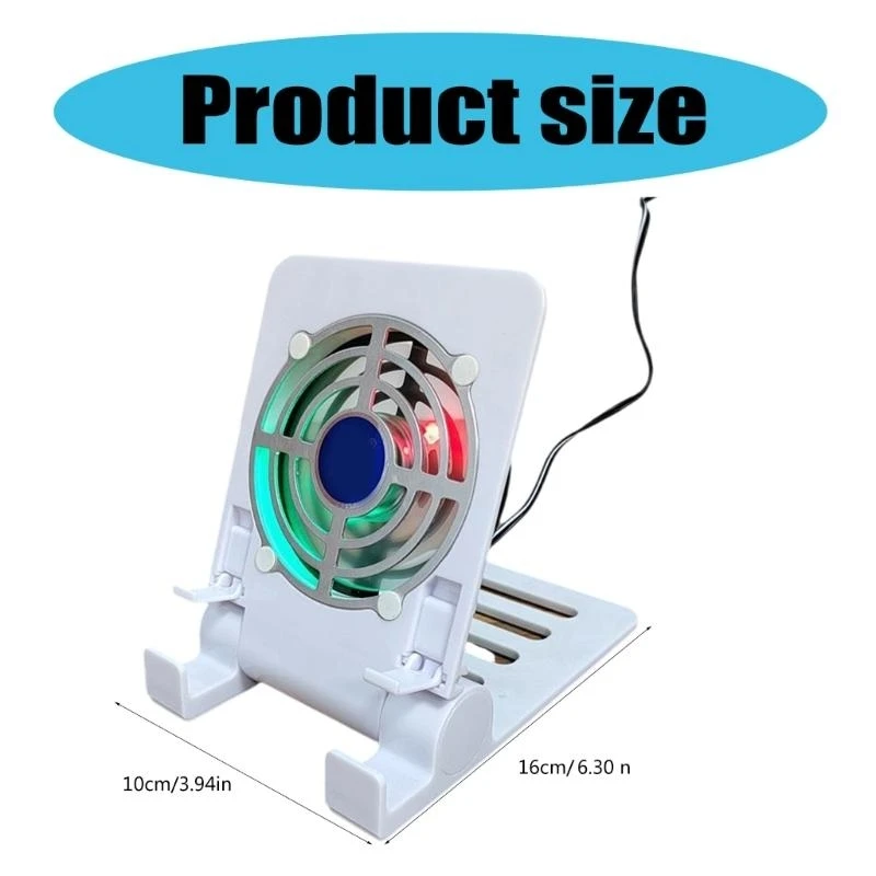 83CE USB Tablet Phone Cooling Stand, Quiet Fan With Stable Folding Bracket Cooling Support For Electronic Devices Stable Base