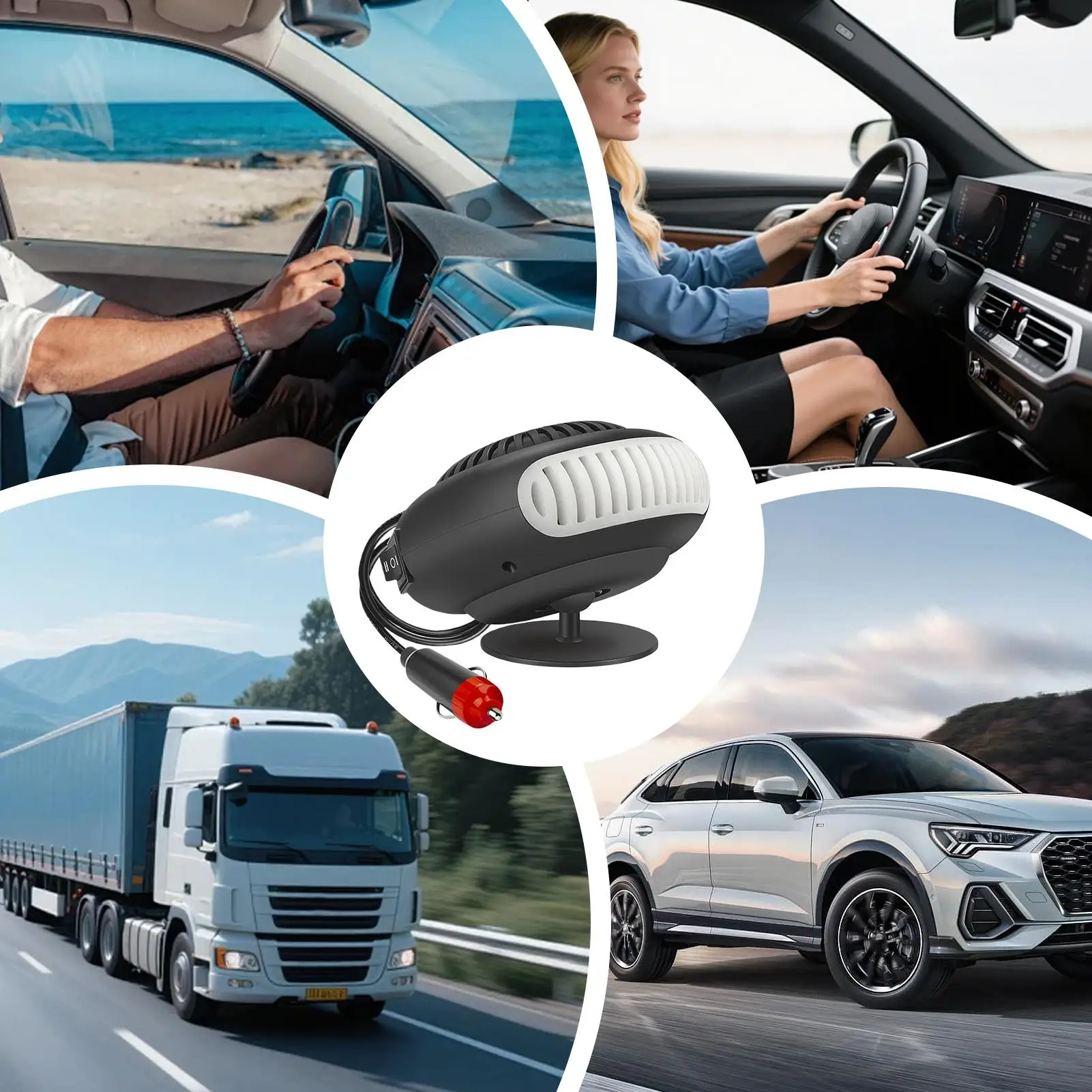 

Портативный обогреватель для автомобиля 12 В/24 В, автоматическое нагревательное устройство, размораживатель лобового стекла, туманоуловитель для грузовиков, внедорожников, седанов, водителей, приключений