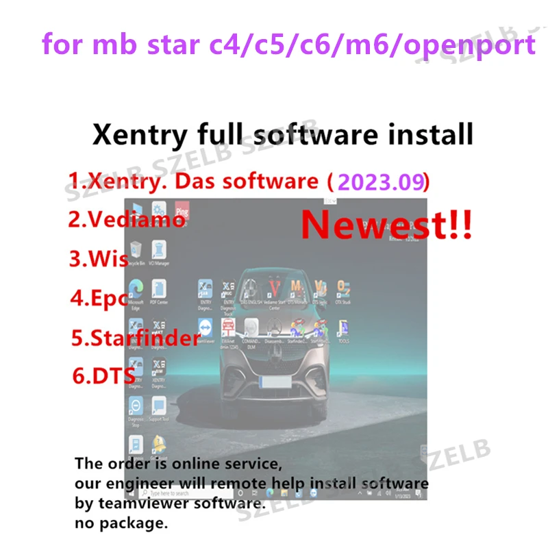 Neueste 2026.03 Xentry Software Ferninstallation und Aktivierung DT.S WI.S EP.C Vedamo für Auto-Diagnosegerät MB STAR SD C6 Openport